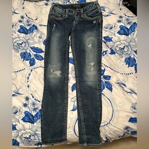 Silver Jeans Distressed Skinny Jeans W27/L31 EUC